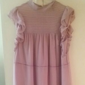 Short sleeve mauve dress